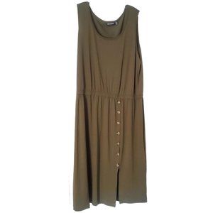 Nina Leonard Plus Dress 2X Sleeveless Sage Green